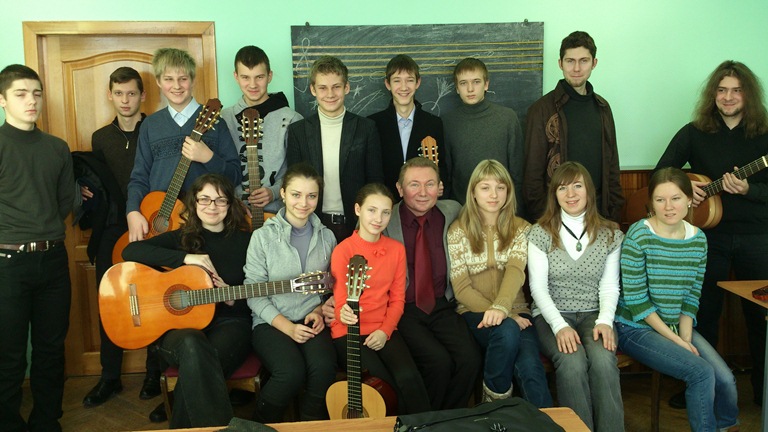 Олег Копенков с учениками