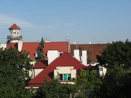 Город Ольштын (Польша). Вид из окна интерната.